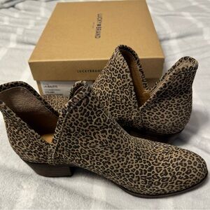 Lucky Brand Leopard Bootie Womens Size 9.5M